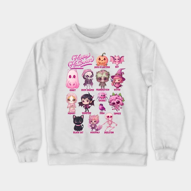 halloween characters Crewneck Sweatshirt by AOAOCreation